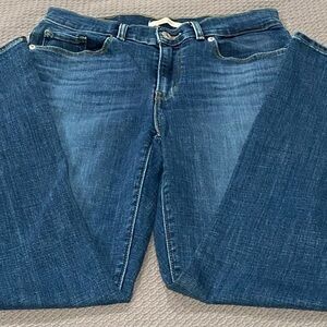 Levi's Blue Straight Leg Jeans with Subtle Faded Effect